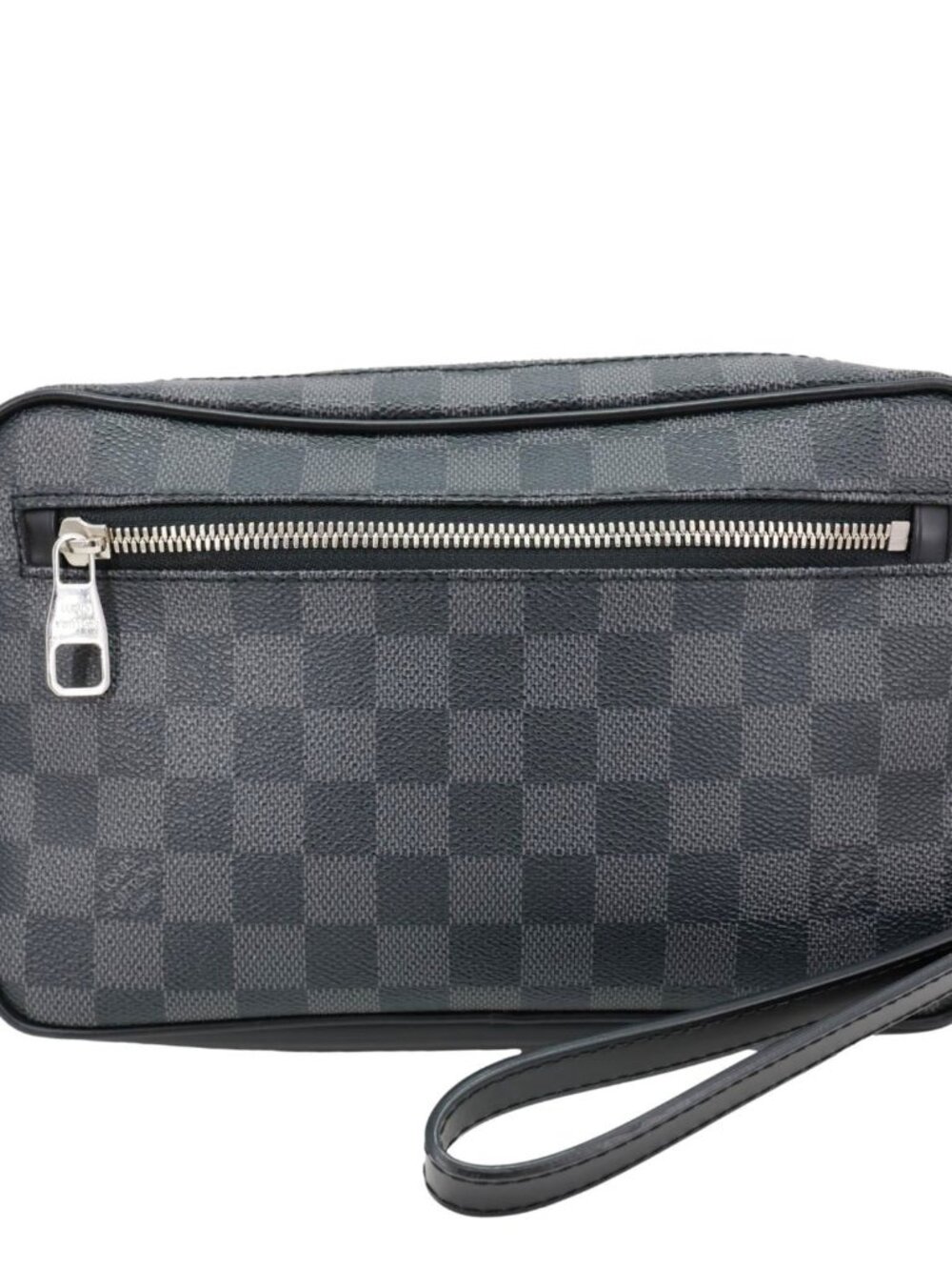 Louis Vuitton  Kasai Pochette Damier Graphite Canvas Clutch Black